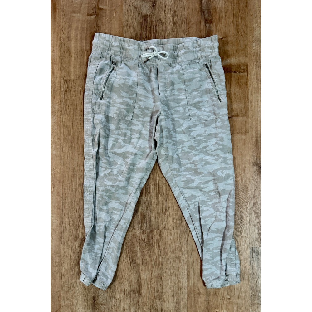 Athleta Cabo Linen Jogger Pants Camo Print Women's‎ 14P